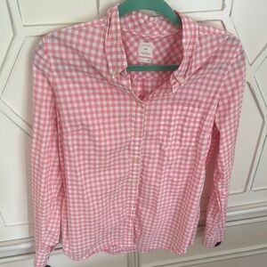GAP Pink Gingham Button-Up Shirt